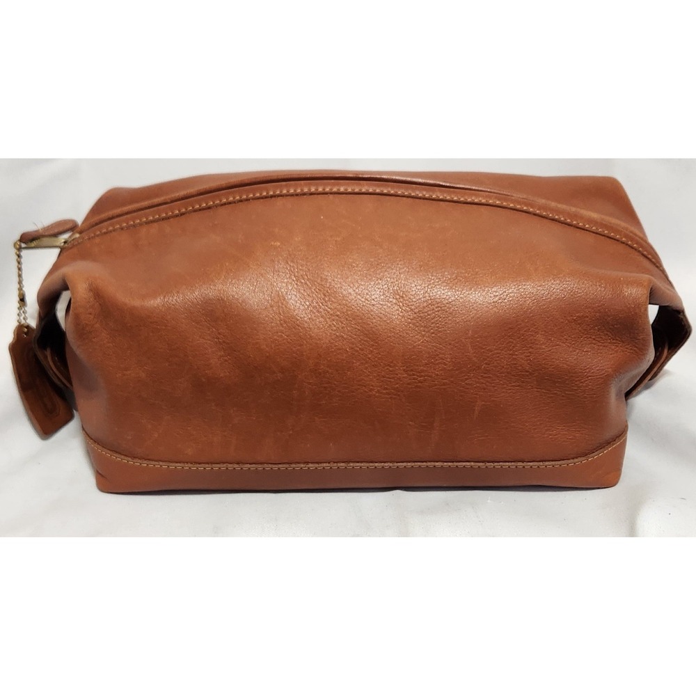 Rare Vintage 90's Coach Brown Leather Travel multi purpose Bag Case Pouch